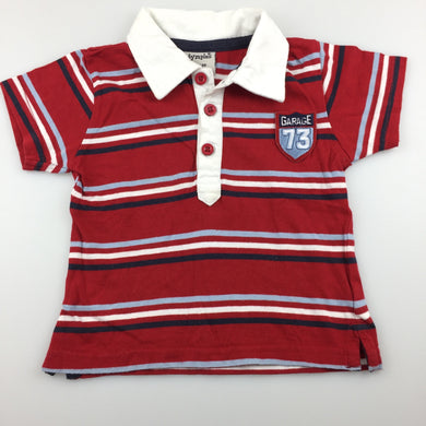 Boys Dymples, red cotton polo shirt / tee, GUC, size 00