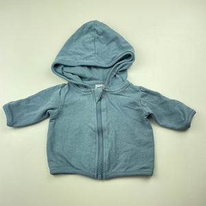 Boys Anko, blue cotton zip hoodie sweater / top, FUC, size 0000,  