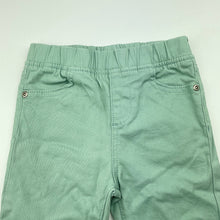 Load image into Gallery viewer, Girls 1964 Denim Co, green stretch cotton pants, elasticated, Inside leg: 43.5cm, EUC, size 5,  