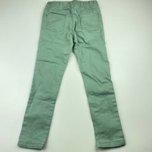 Load image into Gallery viewer, Girls 1964 Denim Co, green stretch cotton pants, elasticated, Inside leg: 43.5cm, EUC, size 5,  