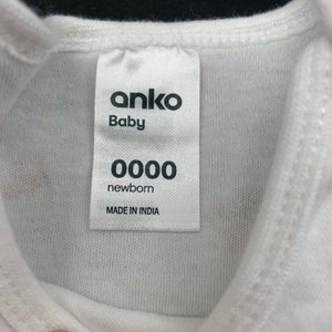 Girls Anko, cotton bodysuit / romper, butterflies, EUC, size 0000,  