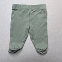 Load image into Gallery viewer, unisex Anko, green cotton footed leggings / bottoms, EUC, size 00000,  