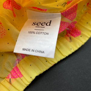 Girls Seed, lightweight cotton shorts, elasticated, butterflies, NEW, size 00,  