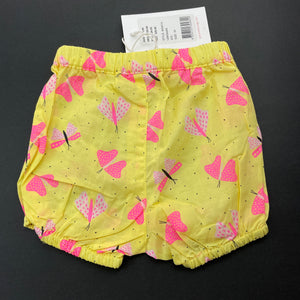 Girls Seed, lightweight cotton shorts, elasticated, butterflies, NEW, size 00,  
