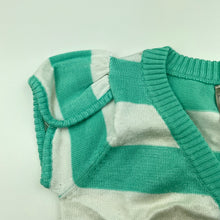Load image into Gallery viewer, Girls Pumpkin Patch, green stripe lightweight knit top, EUC, size 4,  