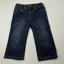 Load image into Gallery viewer, unisex Pumpkin Patch, dark stretch denim jeans, adjustable, GUC, size 1,  