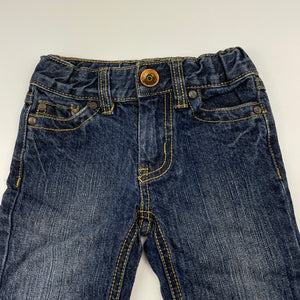 unisex Pumpkin Patch, dark stretch denim jeans, adjustable, GUC, size 1,  