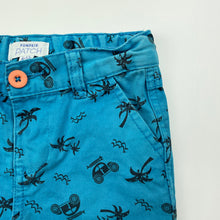 Load image into Gallery viewer, Boys Pumpkin Patch, blue cotton shorts, adjustable, discolouration, FUC, size 0,  