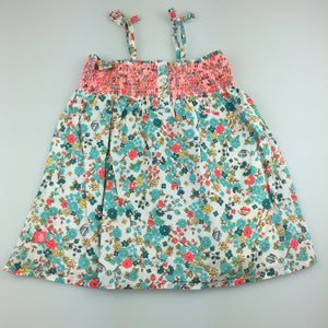 Girls Target, lined fkoral cotton summer dress, GUC, size 0