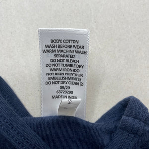 unisex Target, navy soft cotton bodysuit / romper, EUC, size 00000,  