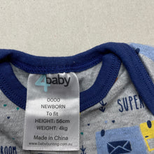 Load image into Gallery viewer, Boys 4 Baby, cotton bodysuit / romper, EUC, size 0000,  