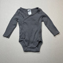 Load image into Gallery viewer, unisex Anko, grey ribbed bodysuit / romper, GUC, size 000,  