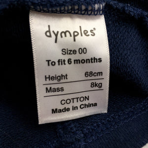 Boys Dymples, navy soft cotton lightweight jacket, GUC, size 00