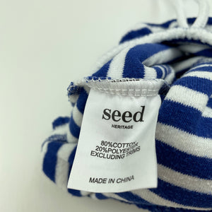 unisex Seed, blue & white stripe terry shorts, elasticated, GUC, size 0000,  