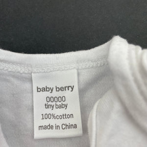 unisex Baby Berry, soft cotton bodysuit / romper, EUC, size 00000,  