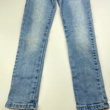 Load image into Gallery viewer, Girls Pumpkin Patch, blue stretch denim jeans, adjustable, Inside leg: 50cm, FUC, size 6,  