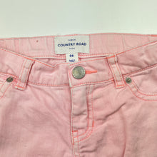 Load image into Gallery viewer, Girls Country Road, pink stretch denim pants, adjustable, marks on knees, Inside leg: 53cm, FUC, size 6,  
