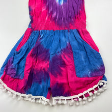 Load image into Gallery viewer, Girls AKAKENU, lightweight tie dyed playsuit, GUC, size 4,  