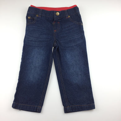 Girls TJX, blue denim jeans, elasticated, EUC, size 2
