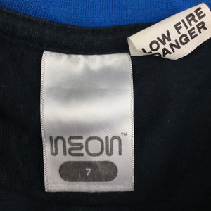 Boys Neon, cotton long seeve pyjama top / tee, skateboard, GUC, size 7