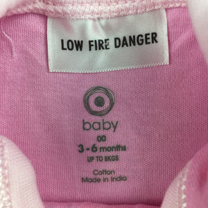 Girls Target, pink cotton bodysuit / romper, GUC, size 00