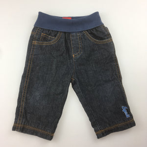 Boys Esprit, cotton lined denim jeans, elasticated waist, EUC, size 6 months