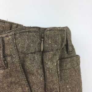 Girls Oobi, brown tweed pants, adjustable waist, side zip, GUC, size 1