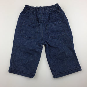 Girls Minipie, blue denim jeans, elasticated, GUC, size 00