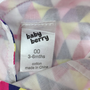 Girls Baby Berry, bright cotton party dress, EUC, size 00