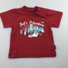 Load image into Gallery viewer, Boys Pumpkin Patch, red cotton t-shirt / tee, bear, GUC, size 000