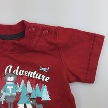 Load image into Gallery viewer, Boys Pumpkin Patch, red cotton t-shirt / tee, bear, GUC, size 000