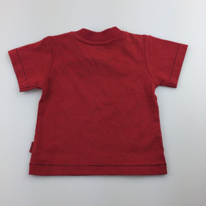 Boys Pumpkin Patch, red cotton t-shirt / tee, bear, GUC, size 000