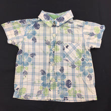 Load image into Gallery viewer, Boys Target, lightweight cotton foral short sleeve shirt, GUC, size 00