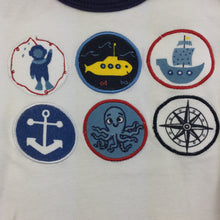 Load image into Gallery viewer, Boys Baby Patch, soft cotton bodysuit / romper, nautical, FUC, size 000