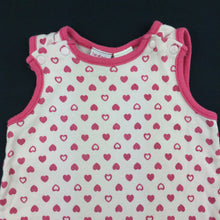 Load image into Gallery viewer, Girls H+T, pink cotton romper / playsuit, hearts, FUC, size 00