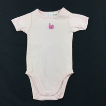 Load image into Gallery viewer, Girls AS, pink cotton bodysuit / romper, butterfly, GUC, size 00
