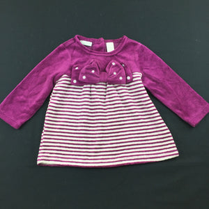 Girls First Impressions, purple velour long sleeve top, GUC, size 0