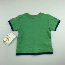 Load image into Gallery viewer, Boys Dymples, green cotton t-shirt / tee, baker, NEW, size 00