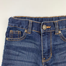 Load image into Gallery viewer, Boys Emerson, dark denim jean shorts, adjustable, GUC, size 2