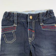 Load image into Gallery viewer, Boys Osh Kosh, dark denim jeans, elasticated, GUC, size 00