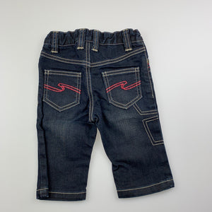 Boys Osh Kosh, dark denim jeans, elasticated, GUC, size 00