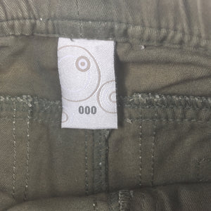 Boys Target, khaki cotton pants, embroidered dinosaur, EUC, size 000