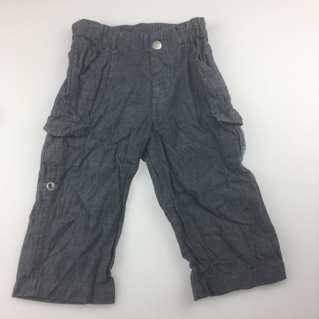 Boys Sprout, lightweight cotton cargo pants / shorts, adjustable waists, GUC, size 0