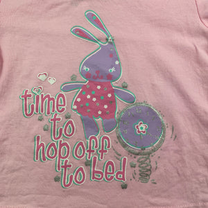 Girls Tiny Little Wonders, pink cotton pyjama top / t-shirt, GUC, size 00