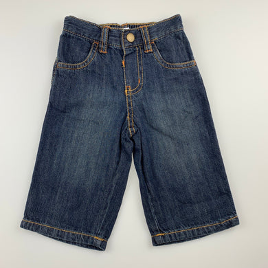 Boys Gymboree, dark denim jeans, elasticated, GUC, size 00