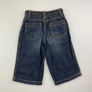 Boys Gymboree, dark denim jeans, elasticated, GUC, size 00