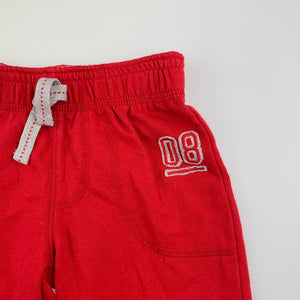 Boys Target, red track / sweat pants, elasticated, GUC, size 00