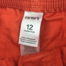 Load image into Gallery viewer, Boys Carter&#39;s, orange cotton pants, elasticated waist, FUC, size 0-1