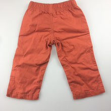 Load image into Gallery viewer, Boys Carter&#39;s, orange cotton pants, elasticated waist, FUC, size 0-1