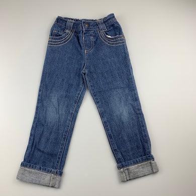 Girls H+T, blue denim jeans, adjustable, GUC, size 3